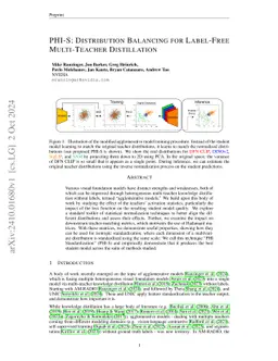 PHI-S: Distribution Balancing for Label-Free Multi-Teacher Distillation