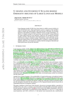 U-shaped and Inverted-U Scaling behind Emergent Abilities of Large Language Models