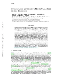 Interpretable Contrastive Monte Carlo Tree Search Reasoning