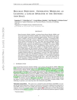 Bellman Diffusion: Generative Modeling as Learning a Linear Operator in
  the Distribution Space