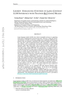 Locret: Enhancing Eviction in Long-Context LLM Inference with Trained Retaining Heads on Consumer-Grade Devices