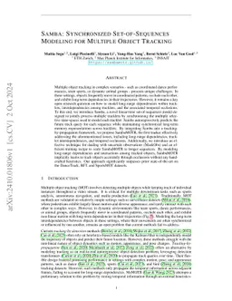 Samba: Synchronized Set-of-Sequences Modeling for Multiple Object
  Tracking