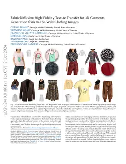FabricDiffusion: High-Fidelity Texture Transfer for 3D Garments
  Generation from In-The-Wild Clothing Images
