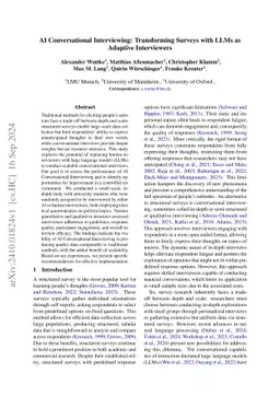 AI Conversational Interviewing: Transforming Surveys with LLMs as Adaptive Interviewers