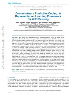 Context-Aware Predictive Coding: A Representation Learning Framework for
  WiFi Sensing