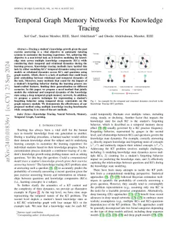Temporal Graph Memory Networks For Knowledge Tracing