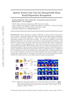 Spatial Action Unit Cues for Interpretable Deep Facial Expression
  Recognition