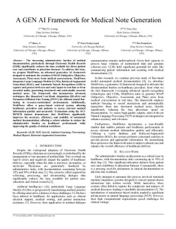A GEN AI Framework for Medical Note Generation