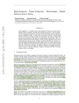 Recovering Time-Varying Networks From Single-Cell Data