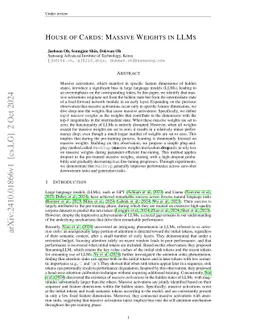 House of Cards: Massive Weights in LLMs