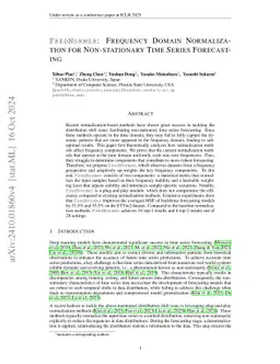 FredNormer: Frequency Domain Normalization for Non-stationary Time
  Series Forecasting