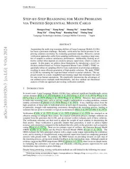 Step-by-Step Reasoning for Math Problems via Twisted Sequential Monte Carlo