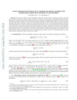 Auto-conditioned primal-dual hybrid gradient method and alternating
  direction method of multipliers