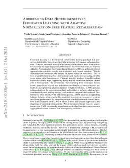 An Architecture Built for Federated Learning: Addressing Data Heterogeneity through Adaptive Normalization-Free Feature Recalibration