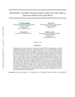 TerrAInav Sim: An Open-Source Simulation of UAV Aerial Imaging from Satellite Data