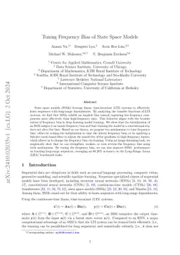 Tuning Frequency Bias of State Space Models