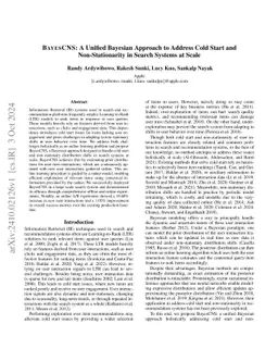 BayesCNS: A Unified Bayesian Approach to Address Cold Start and
  Non-Stationarity in Search Systems at Scale