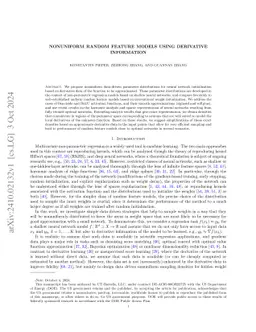 Nonuniform random feature models using derivative information