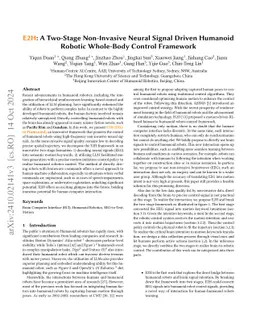 E2H: A Two-Stage Non-Invasive Neural Signal Driven Humanoid Robotic
  Whole-Body Control Framework
