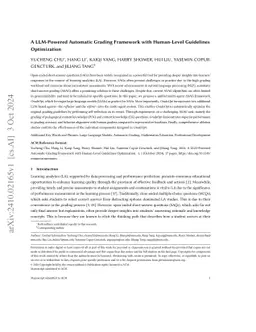 A LLM-Powered Automatic Grading Framework with Human-Level Guidelines Optimization