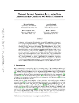 Abstract Reward Processes: Leveraging State Abstraction for Consistent
  Off-Policy Evaluation
