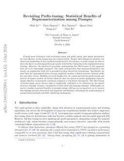 Revisiting Prefix-tuning: Statistical Benefits of Reparameterization among Prompts