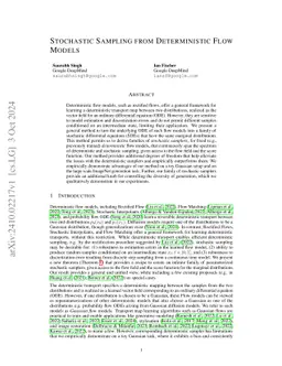 Stochastic Sampling from Deterministic Flow Models