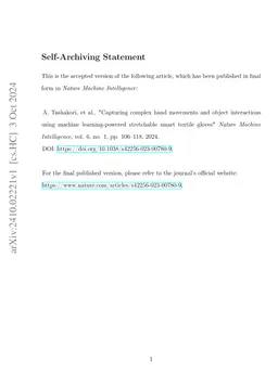 Capturing complex hand movements and object interactions using machine
  learning-powered stretchable smart textile gloves