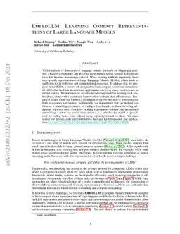 EmbedLLM: Learning Compact Representations of Large Language Models