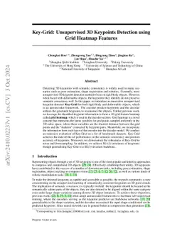 Key-Grid: Unsupervised 3D Keypoints Detection using Grid Heatmap
  Features