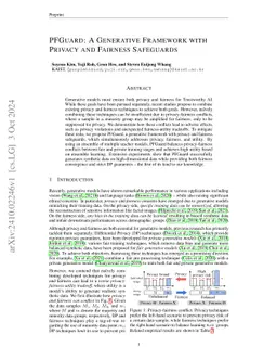 PFGuard: A Generative Framework with Privacy and Fairness Safeguards