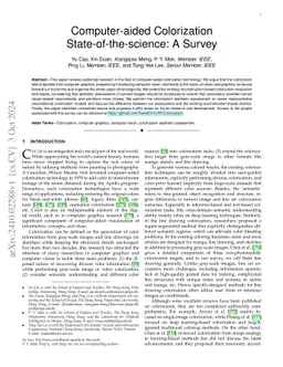 Computer-aided Colorization State-of-the-science: A Survey