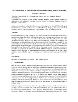 The Comparison of Individual Cat Recognition Using Neural Networks