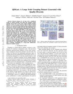QDGset: A Large Scale Grasping Dataset Generated with Quality-Diversity