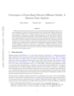Convergence of Score-Based Discrete Diffusion Models: A Discrete-Time Analysis