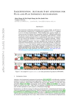 SageAttention: Accurate 8-Bit Attention for Plug-and-play Inference Acceleration