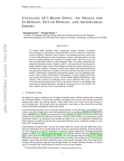 Unveiling AI's Blind Spots: An Oracle for In-Domain, Out-of-Domain, and Adversarial Errors