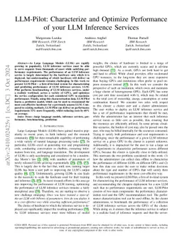 LLM-Pilot: Characterize and Optimize Performance of your LLM Inference
  Services