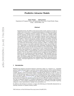 Predictive Attractor Models