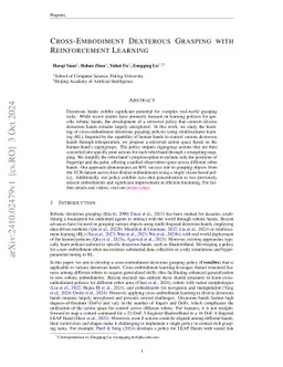 Cross-Embodiment Dexterous Grasping with Reinforcement Learning