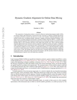 Dynamic Gradient Alignment for Online Data Mixing