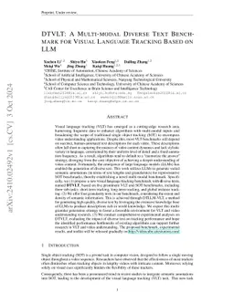 DTVLT: A Multi-modal Diverse Text Benchmark for Visual Language Tracking
  Based on LLM