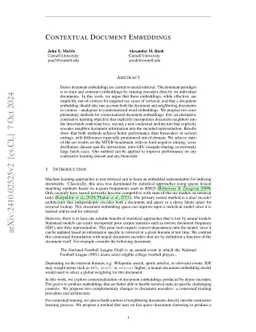 Contextual Document Embeddings