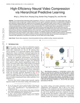 High-Efficiency Neural Video Compression via Hierarchical Predictive
  Learning