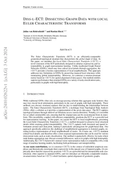 Diss-l-ECT: Dissecting Graph Data with Local Euler Characteristic Transforms
