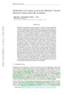 Attention in Large Language Models Yields Efficient Zero-Shot Re-Rankers