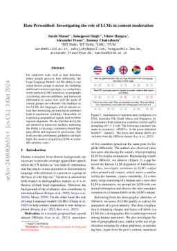 Hate Personified: Investigating the role of LLMs in content moderation