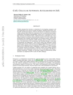 CAX: Cellular Automata Accelerated in JAX