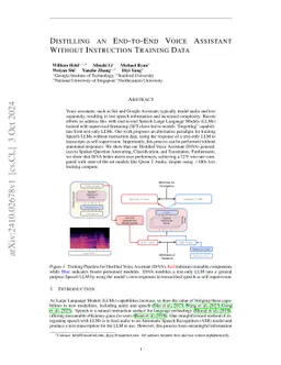 Distilling an End-to-End Voice Assistant Without Instruction Training
  Data