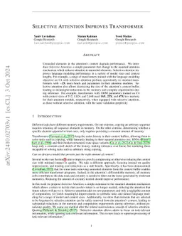 Selective Attention Improves Transformer